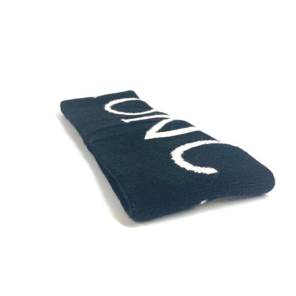 MONCLER logo headband hair accessories hair band wool / polyester Black/White - Picture 4 of 13